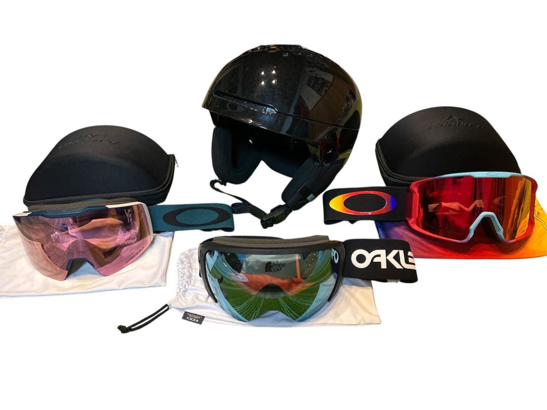 ☆OAKLEY オークリー ヘルメット&ゴーグル3 セット☆ジャパンフィット美品