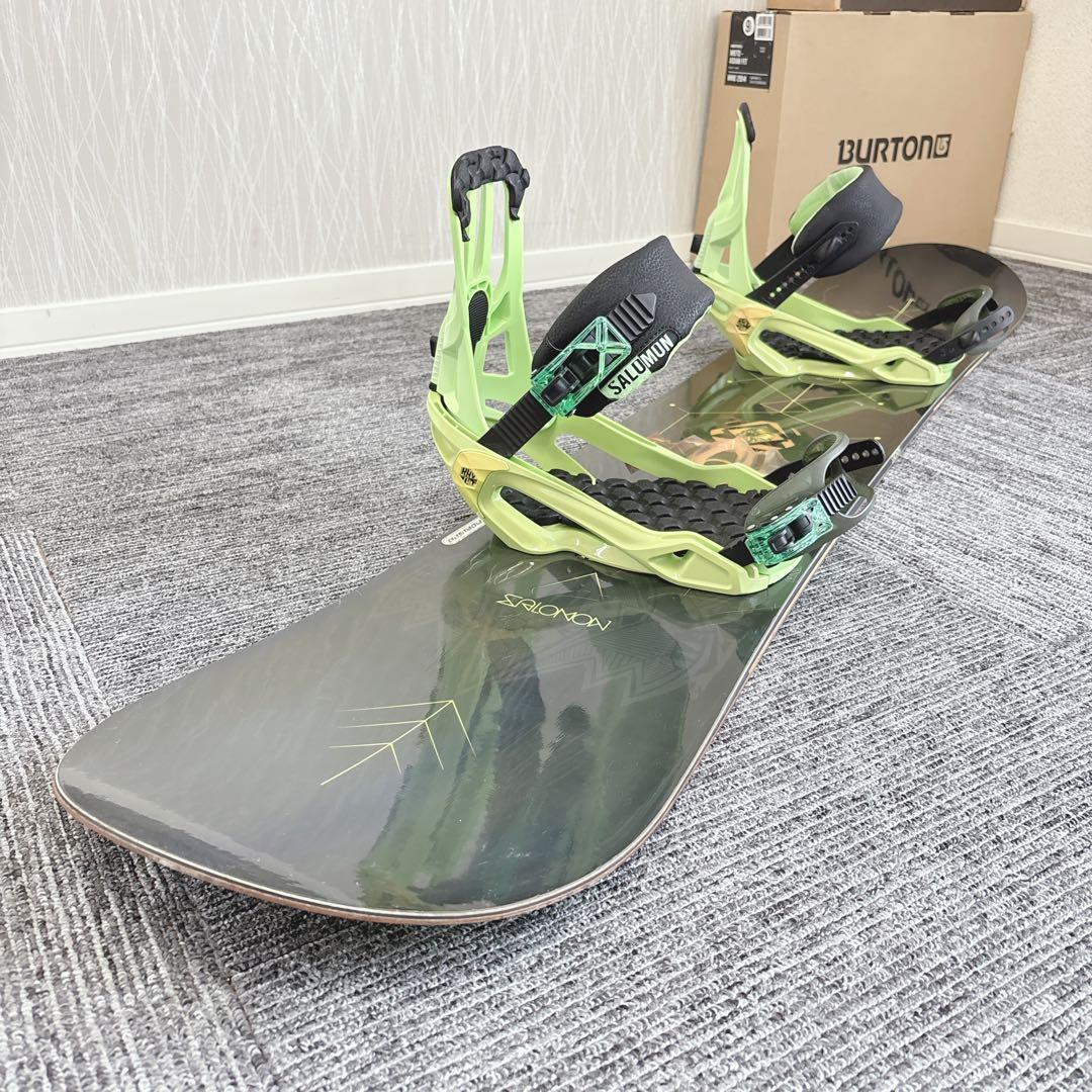 64超豪華❗️サロモン メンズスノーボードセット★スノボ147cm+ビン付
