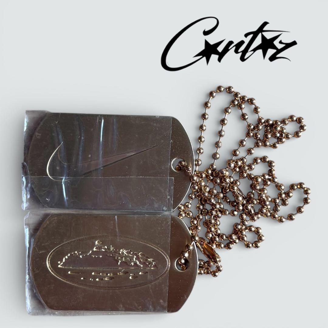 corteiz ドットタグ ネックレス 金 ゴールド チャーム