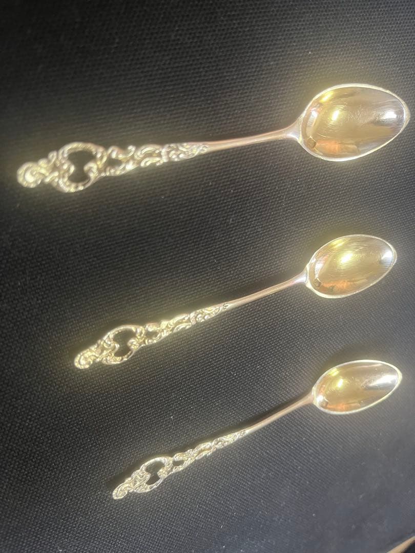 フランスアンティーク　コーヒースプーン　3本セット