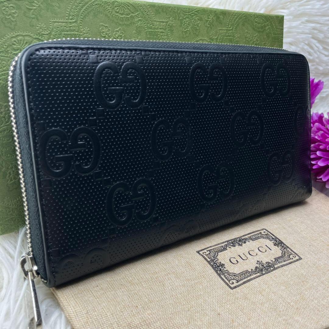 ✨極美品✨グッチ　長財布　ラウンドファスナー オーガナイザー　黒
