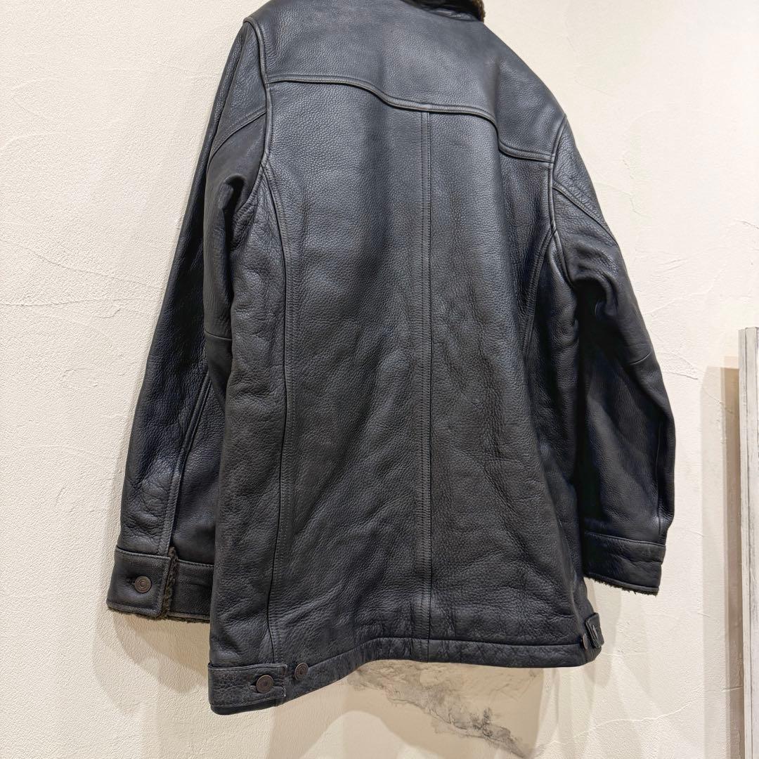 激レア中古美品☆OLD GAP ギャップ ボアカウレザージャケット カーコート