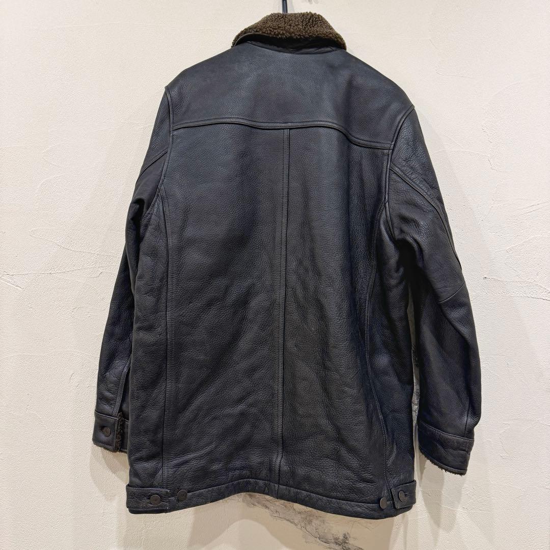 激レア中古美品☆OLD GAP ギャップ ボアカウレザージャケット カーコート