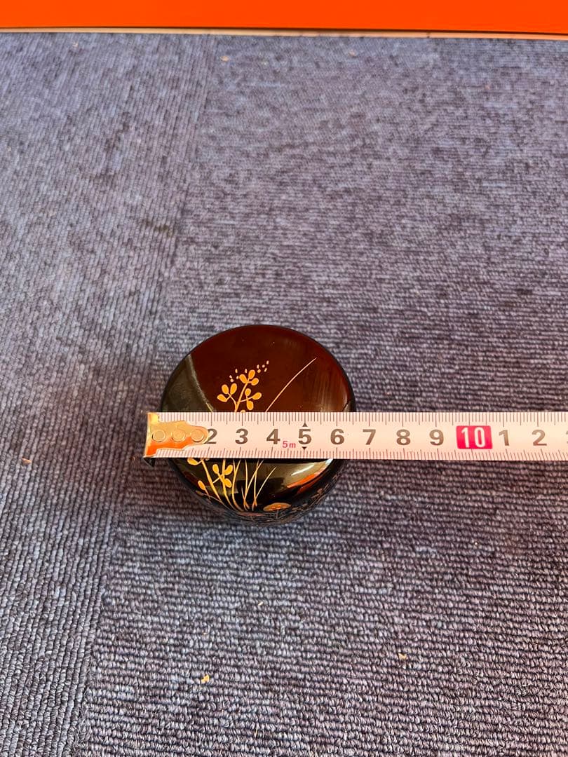 1116 茶道具　春の野　蒔絵　棗　2客　未使用