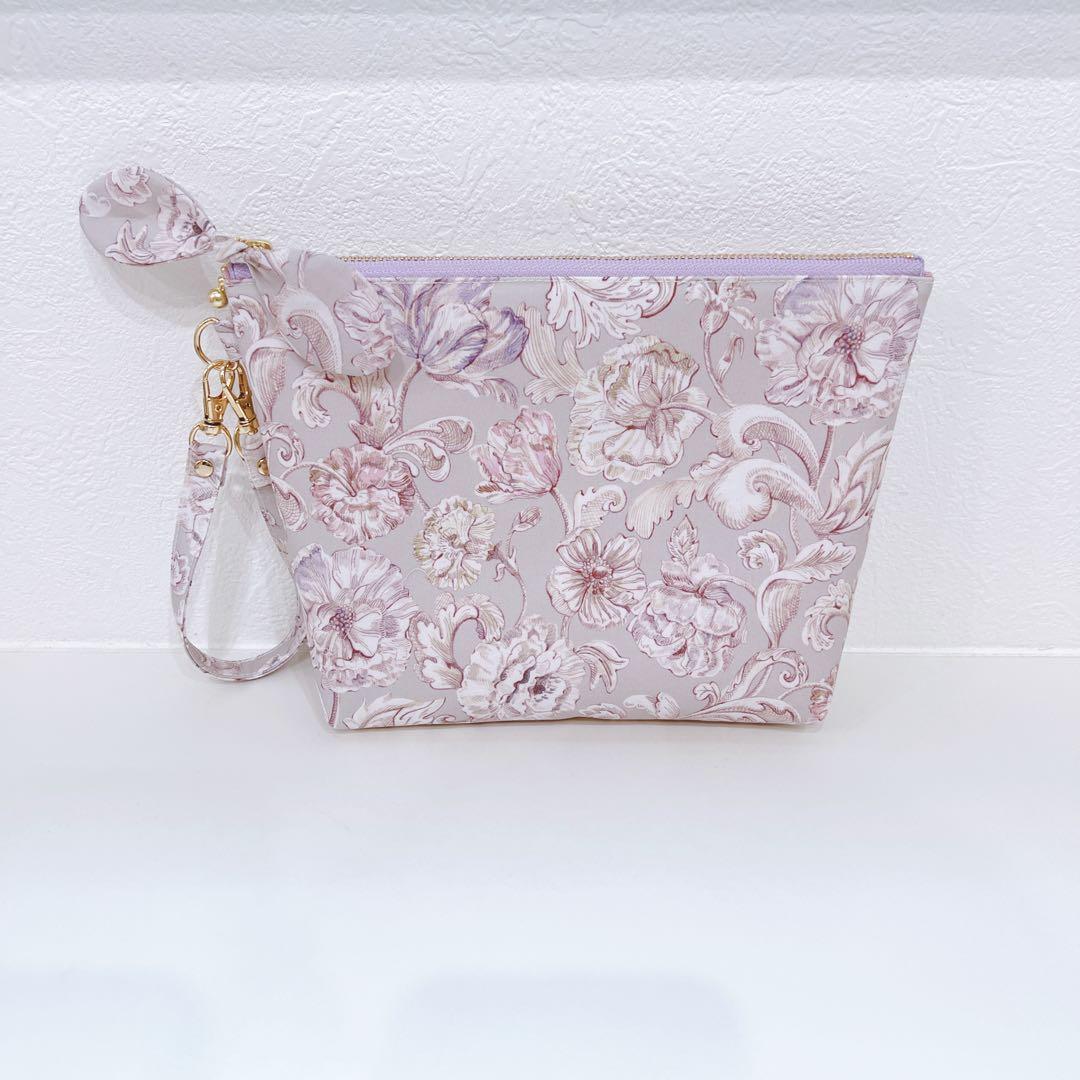 【K☆様お取置き専用ページ】リバティアレクサンダーマープル　ストラップ付きポーチ