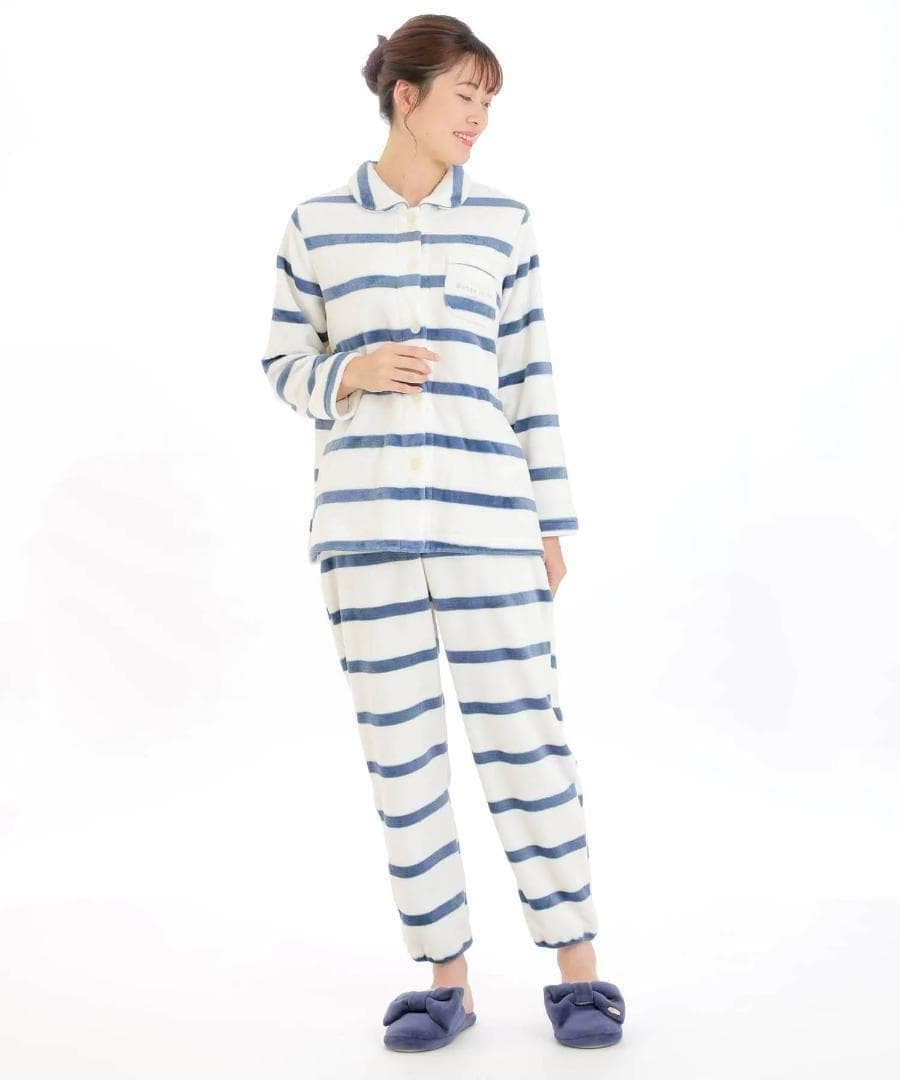 新品63379　63392NARUEナルエースノーパウダーボーダーシャツパジャマ