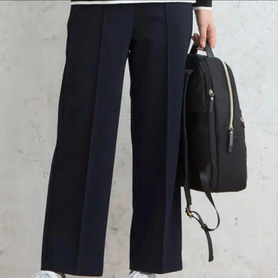 【未使用タグ付☆洗える】レディース パジャマスーツ セットアップ ワイド 黒　M