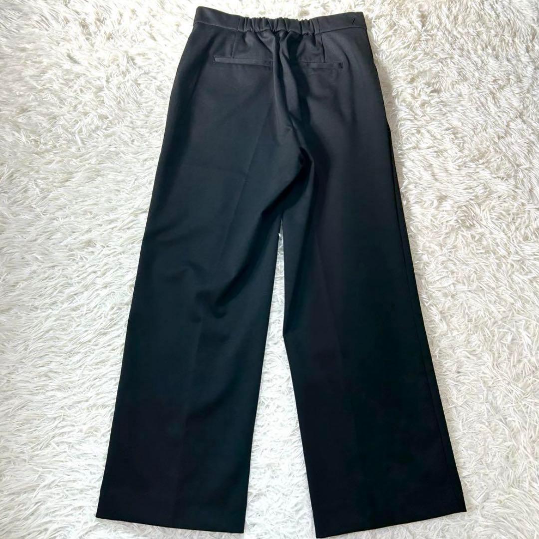 【未使用タグ付☆洗える】レディース パジャマスーツ セットアップ ワイド 黒　M