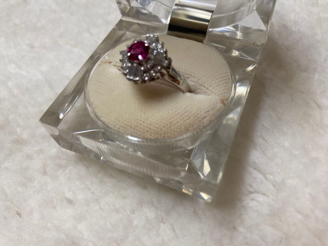 本日2/10最終価格100,000円天然ルビーメレダイヤリング12号再査定済み！