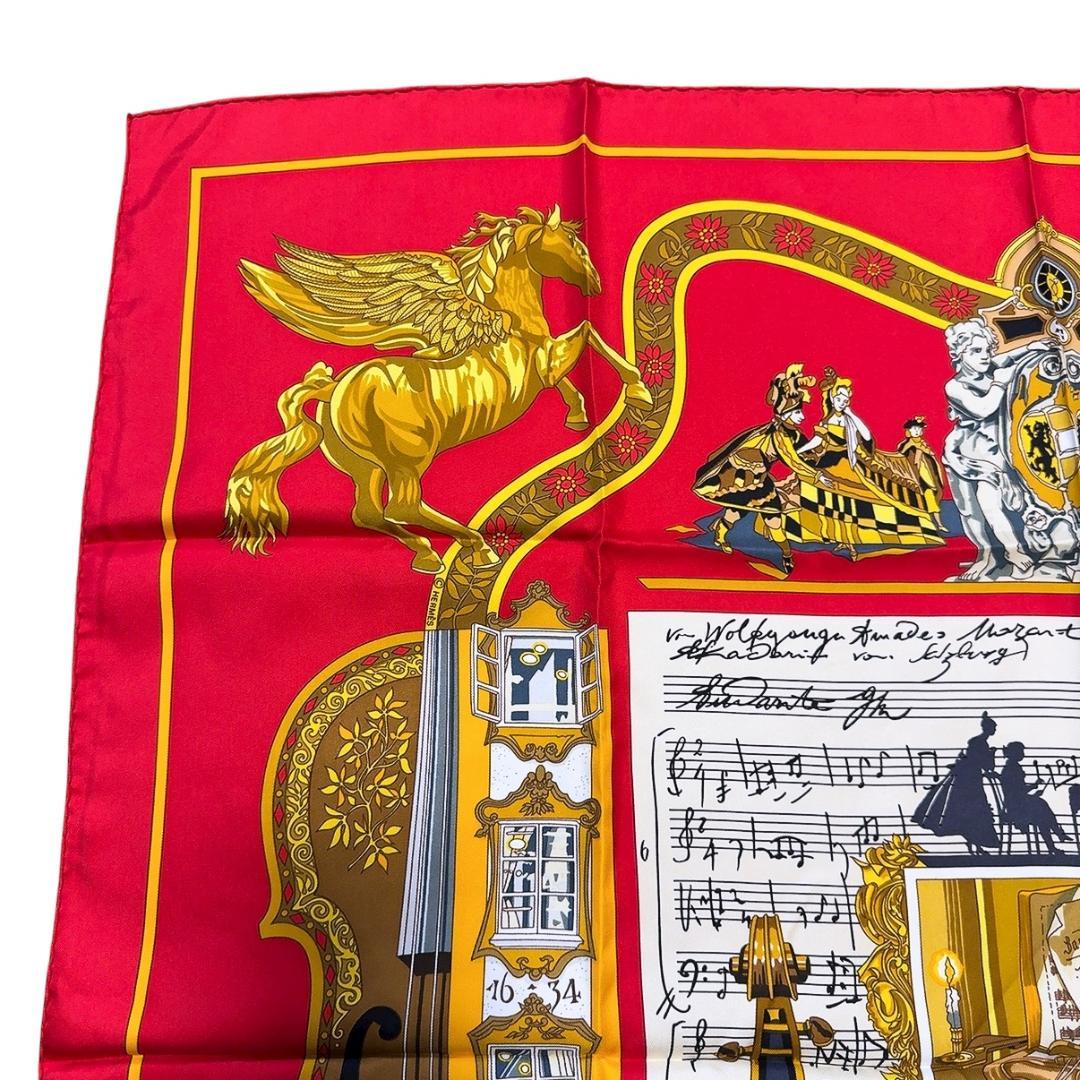 ◇エルメス◇シルク/スカーフ/カレ90/バイオリン/ザルツブルクにて/タグ付き