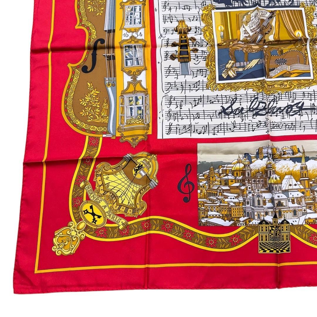 ◇エルメス◇シルク/スカーフ/カレ90/バイオリン/ザルツブルクにて/タグ付き