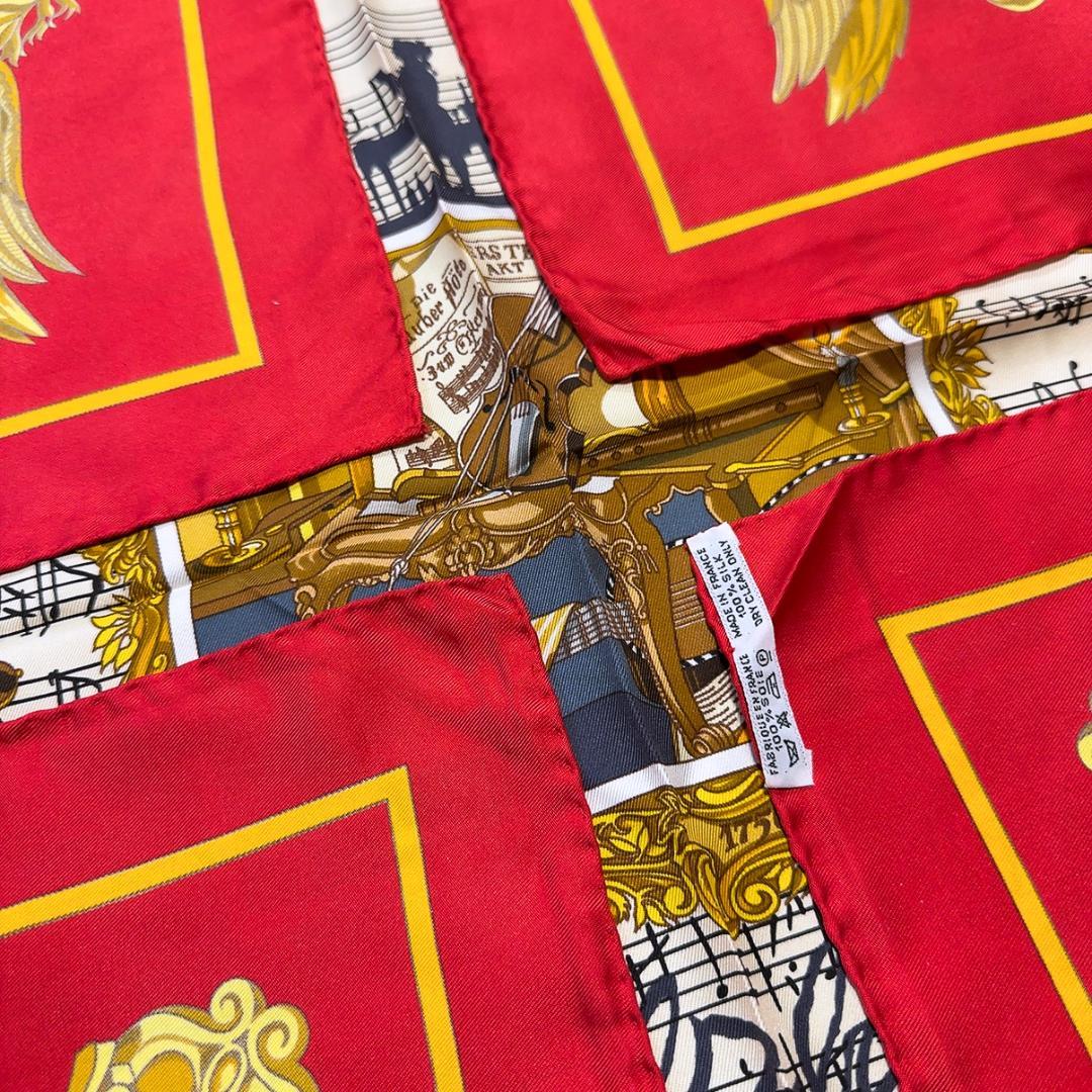 ◇エルメス◇シルク/スカーフ/カレ90/バイオリン/ザルツブルクにて/タグ付き