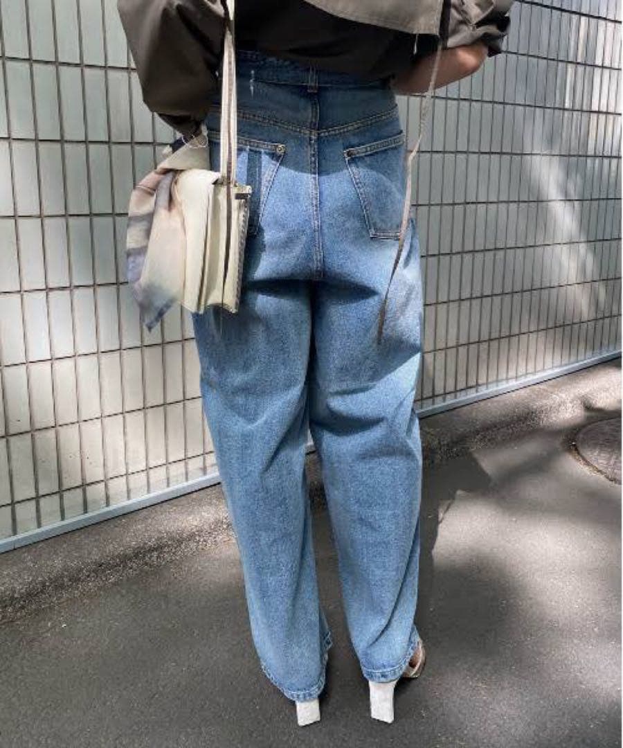 【美品】Ameri CROSS FRONT PAPA DENIM