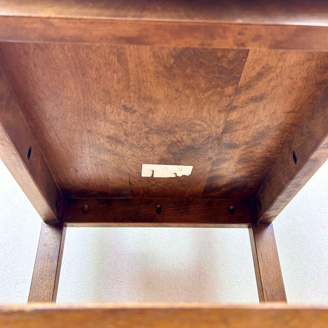 【希少】星野民藝 アームレスチェア 樺材 ダイニングハイバック 安楽椅子 その②