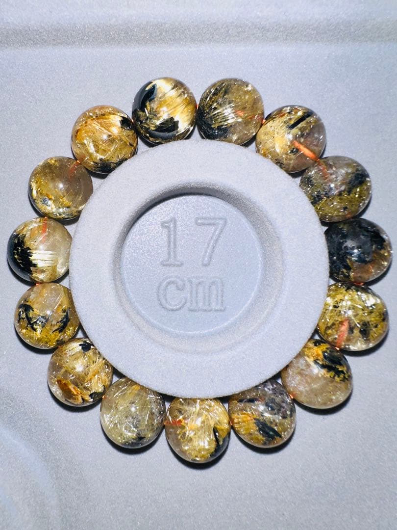 大特価‼️金運強 高品質　太陽放射タイチンルチルブレスレット　ヘマタイト