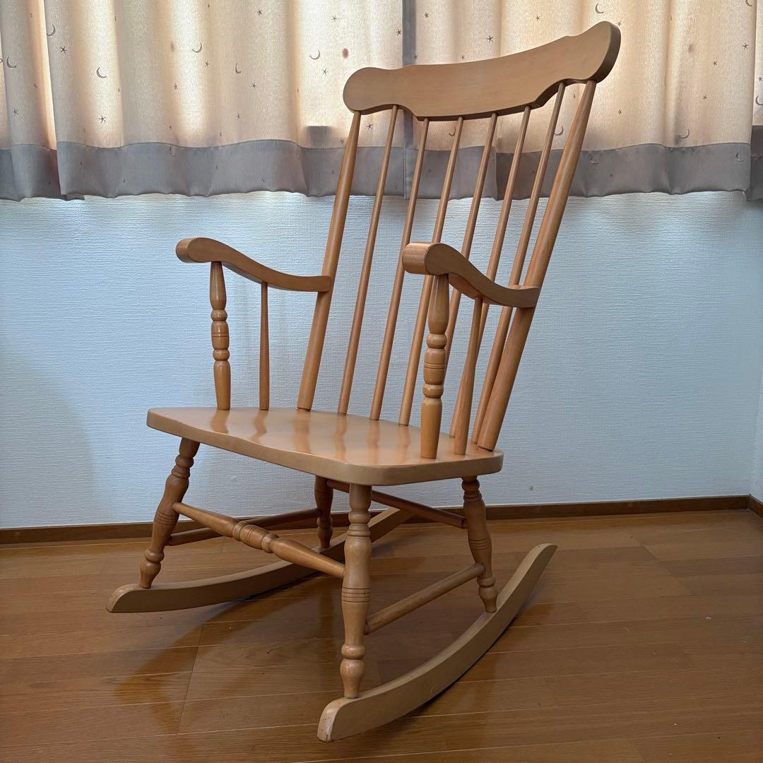 マスターさま商談中　木製ロッキングチェア ナチュラル　飛騨の家具　引取限定　目黒