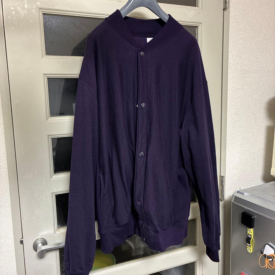 blurhms ブラームス スナップカーディガン スウェット ダークパープル