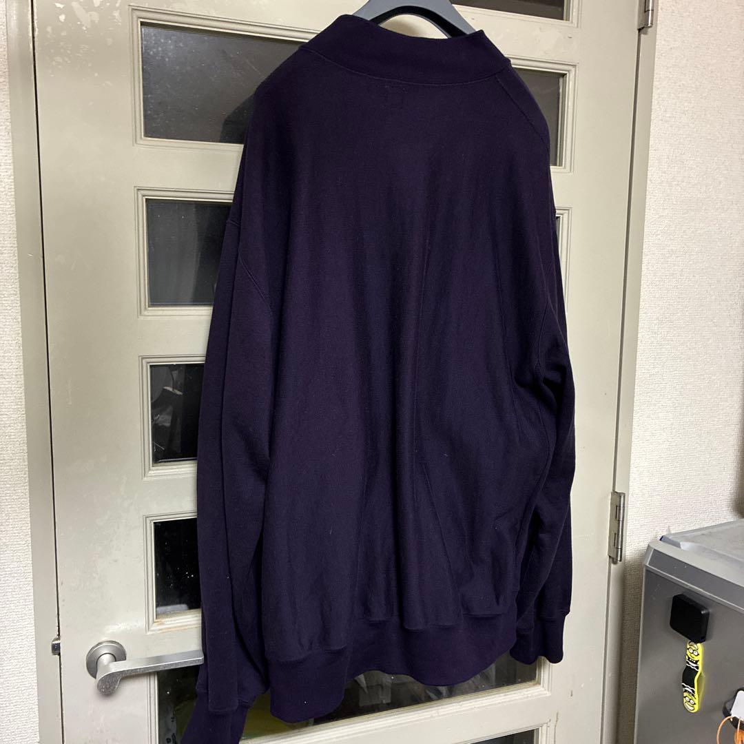 blurhms ブラームス スナップカーディガン スウェット ダークパープル