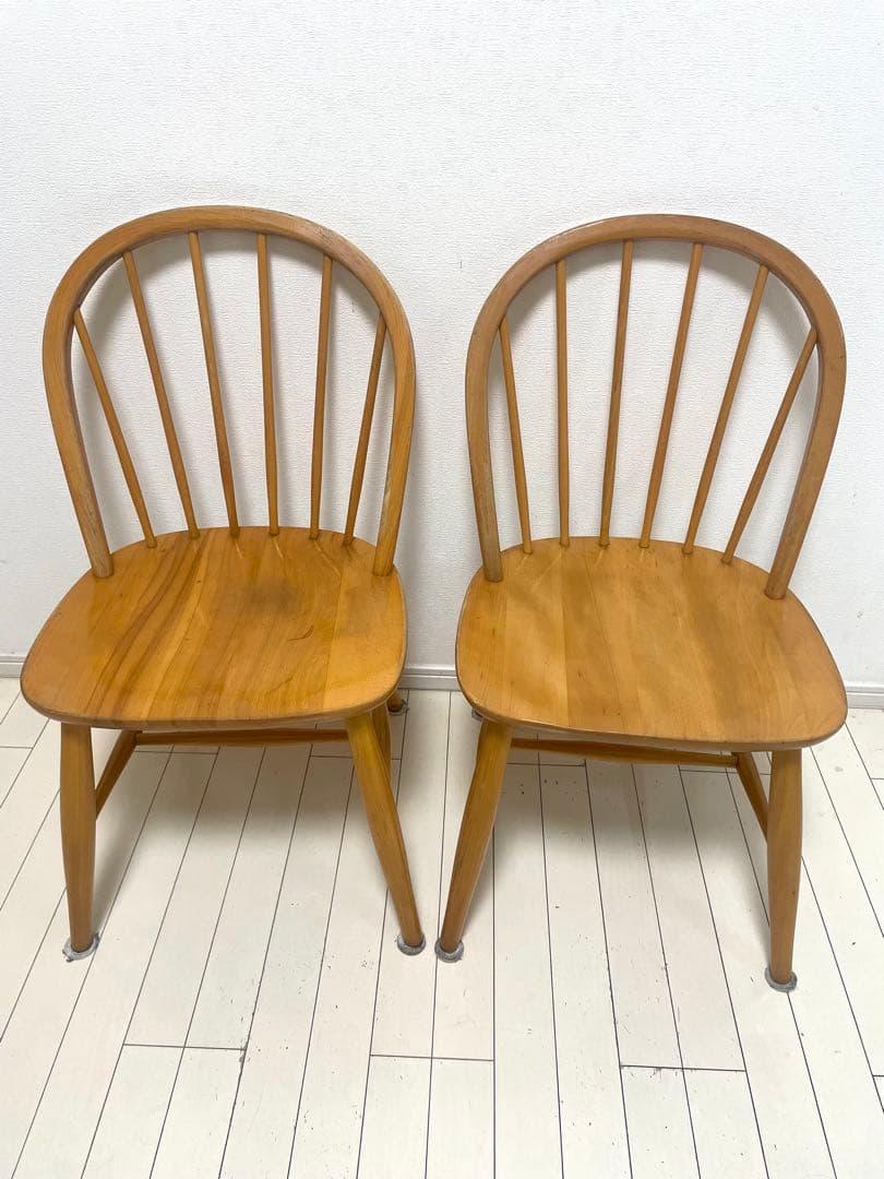 ヴィンテージ　飛騨産業ウインザーチェア 　キツツキ　美品 2脚セット