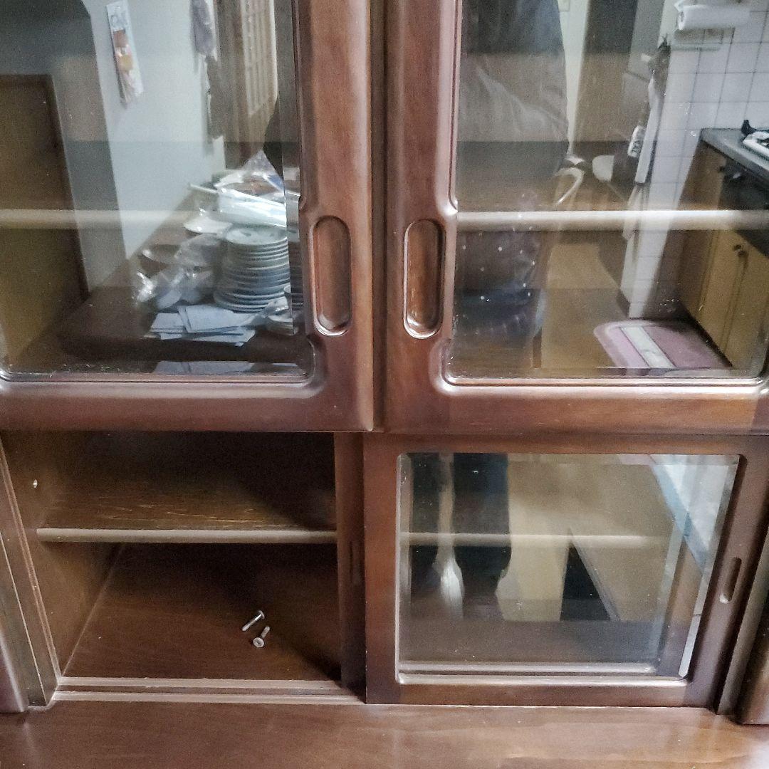 カリモク Karimoku 木製食器棚 ダークブラウン 大型キッチンボード高級