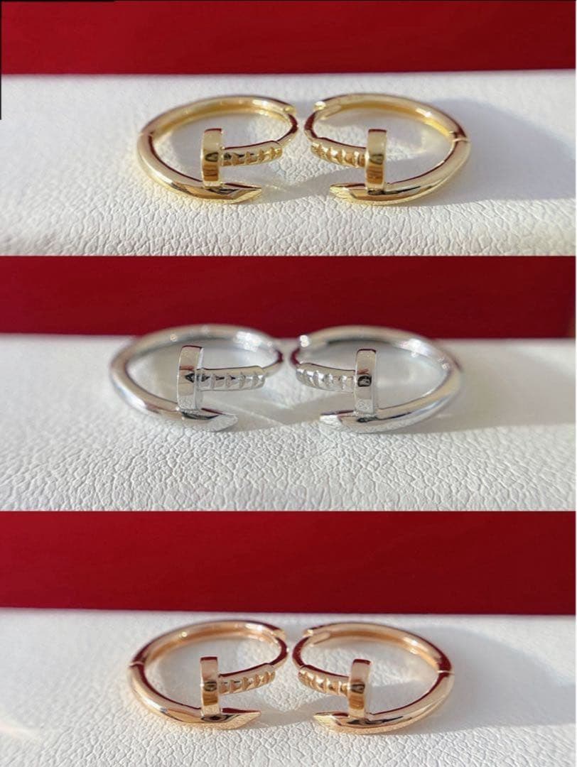 いりこ　K18PG 8mm 天然ダイヤモンド　フープピアス(ダイヤなし)