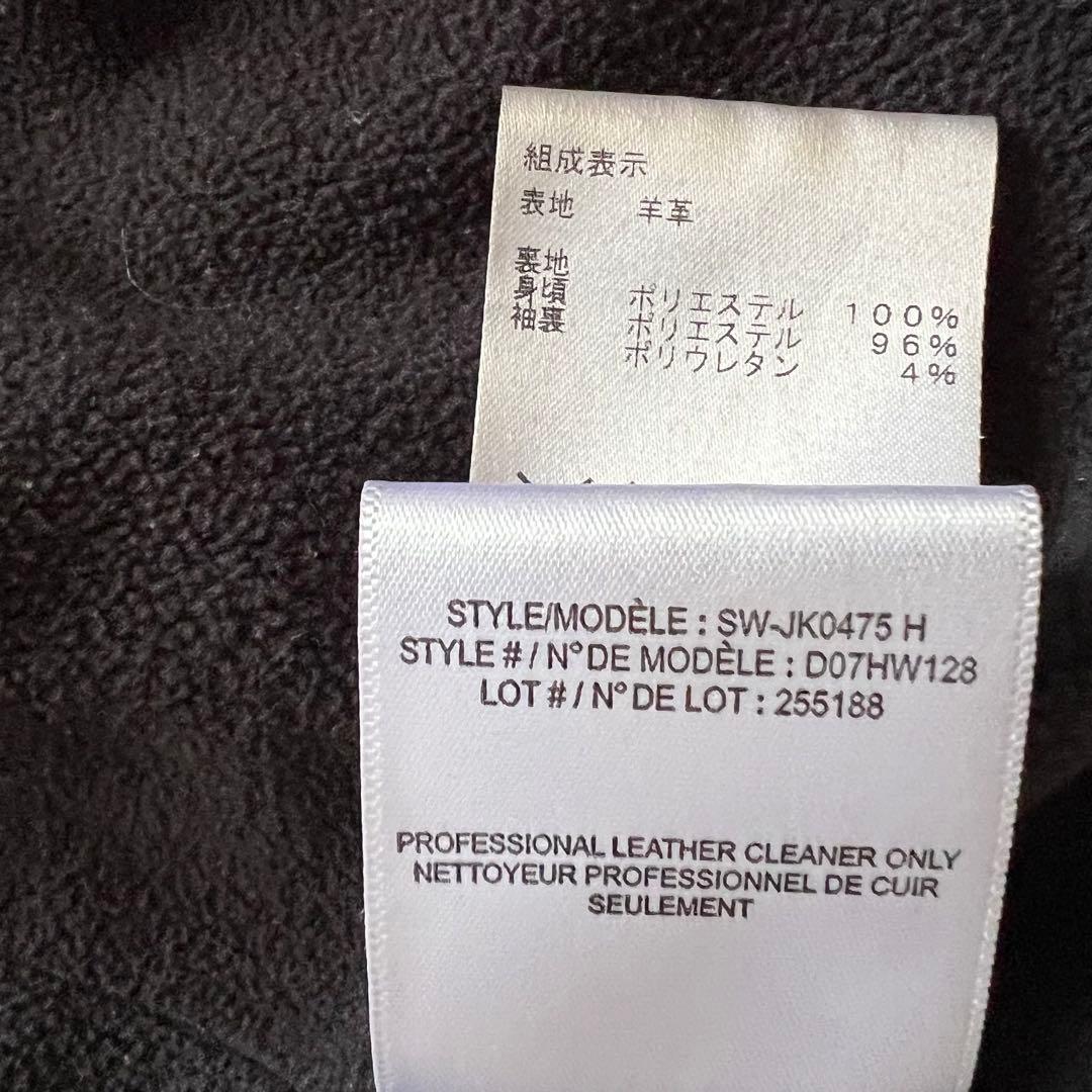 Helmand 高級フード付きブラックレザージャケットラムレザーアシメントリー