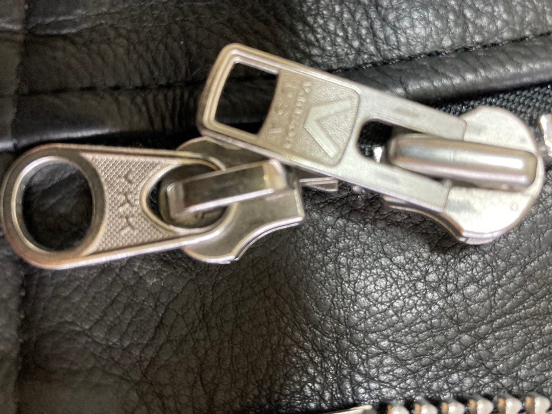 vanson ブラック ダブルライダースジャケットC-2 ソフトカウレザー36