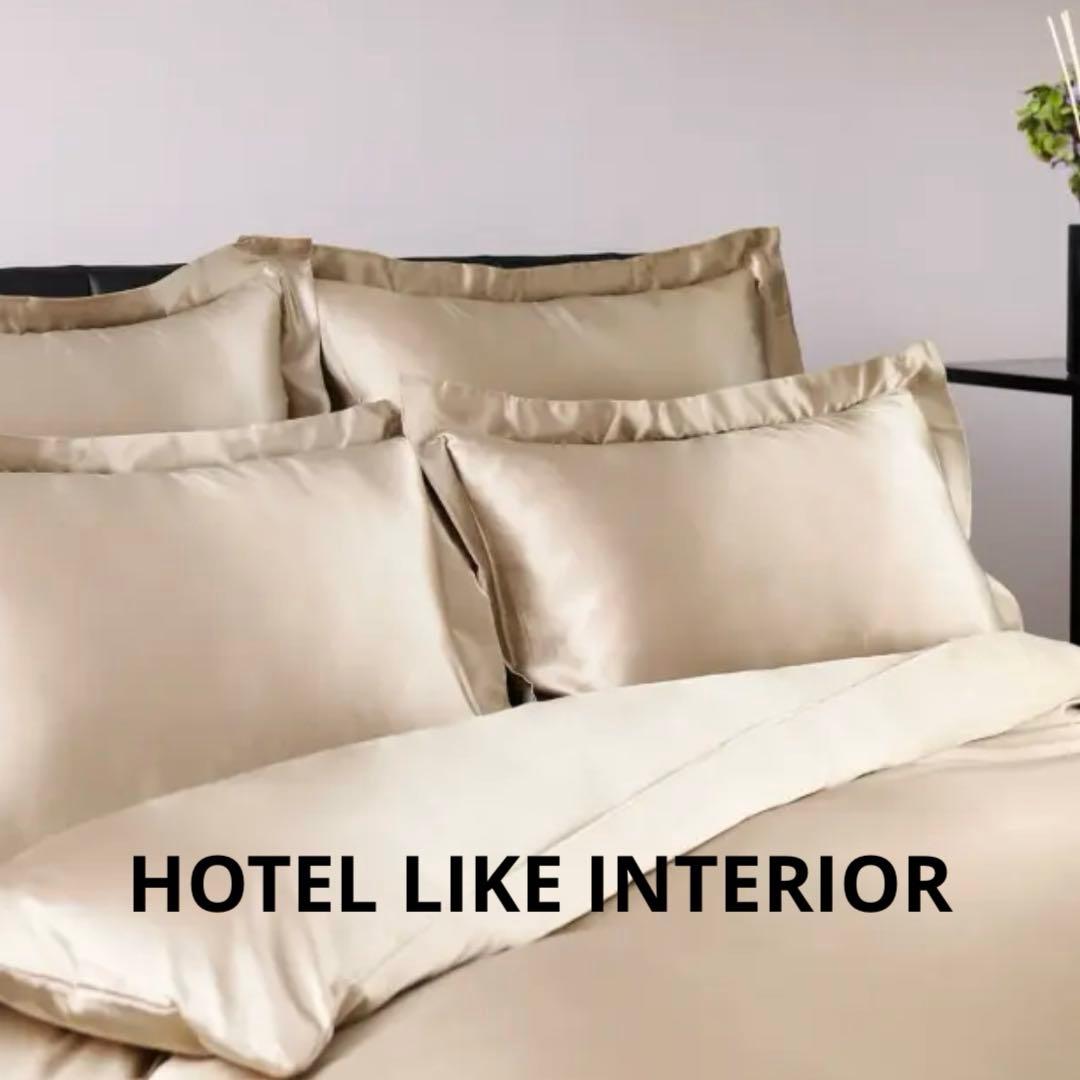 HOTEL LIKE INTERIOR 22匁シルク　ピローケース　モカ