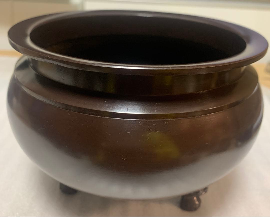 線香立て　真鍮製　香炉　(仏具、仏壇)8