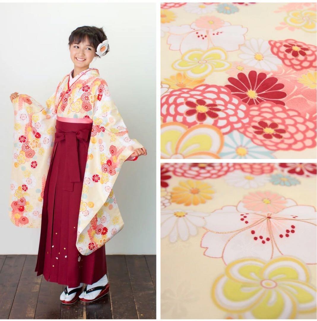 卒業式 袴 小学生 女の子 140 145 ジュニア袴4点セット004