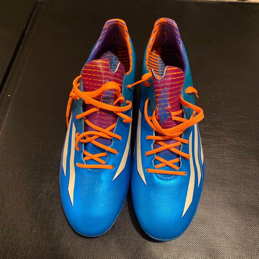 adidas サッカーシューズ スパイク 青/オレンジ