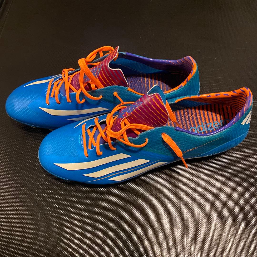 adidas サッカーシューズ スパイク 青/オレンジ