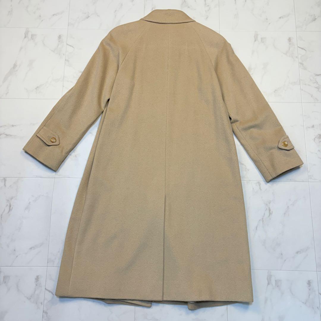 バーバリーロンドン　アンゴラ混　ステンカラーコート　38 茶色　ノバチェック　1