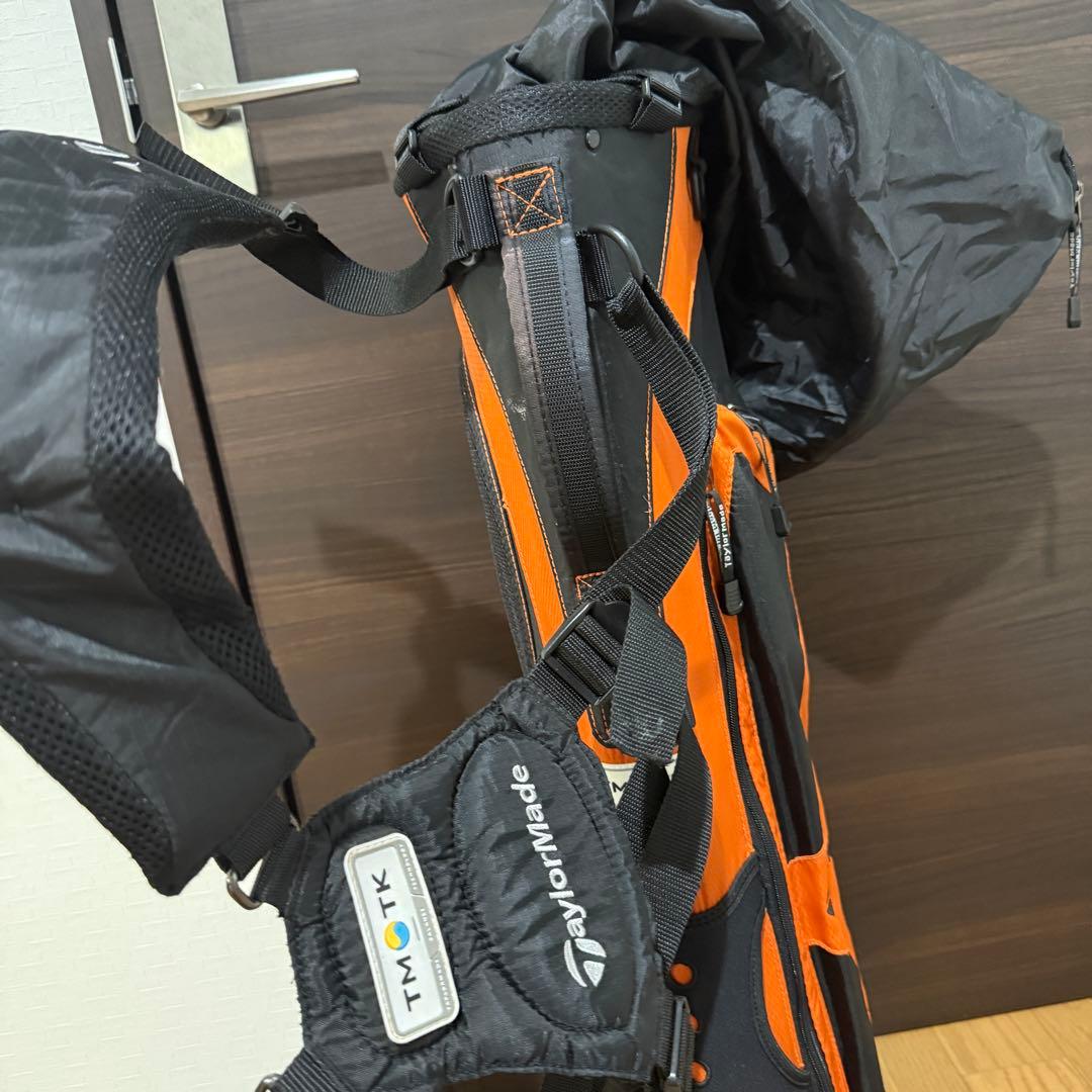 TaylorMade キャディバッグ スタンド付き オレンジ/ブラック