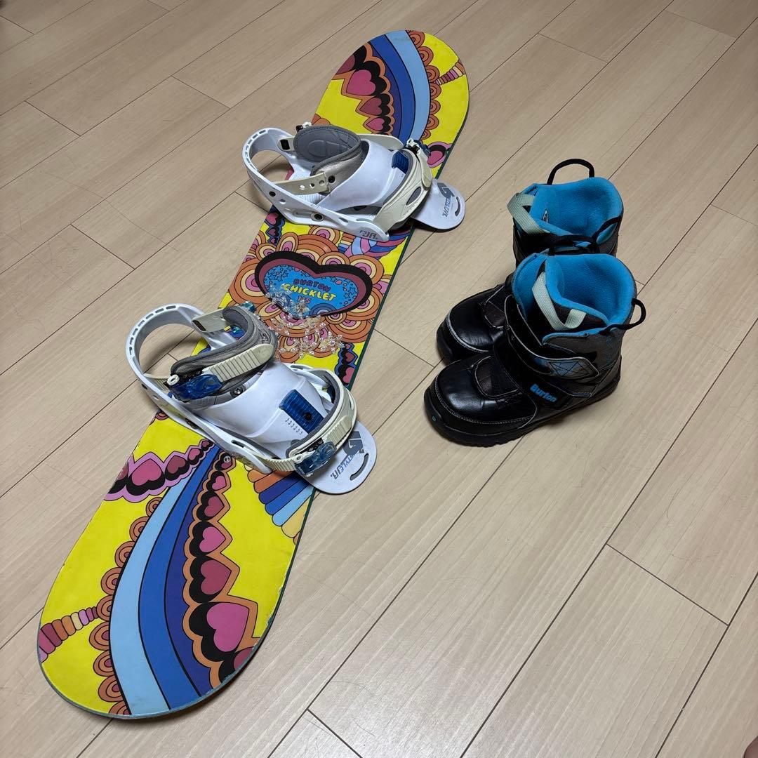 キッズ バートン3点セット115cm ビンディング ブーツ21cm スノーボード