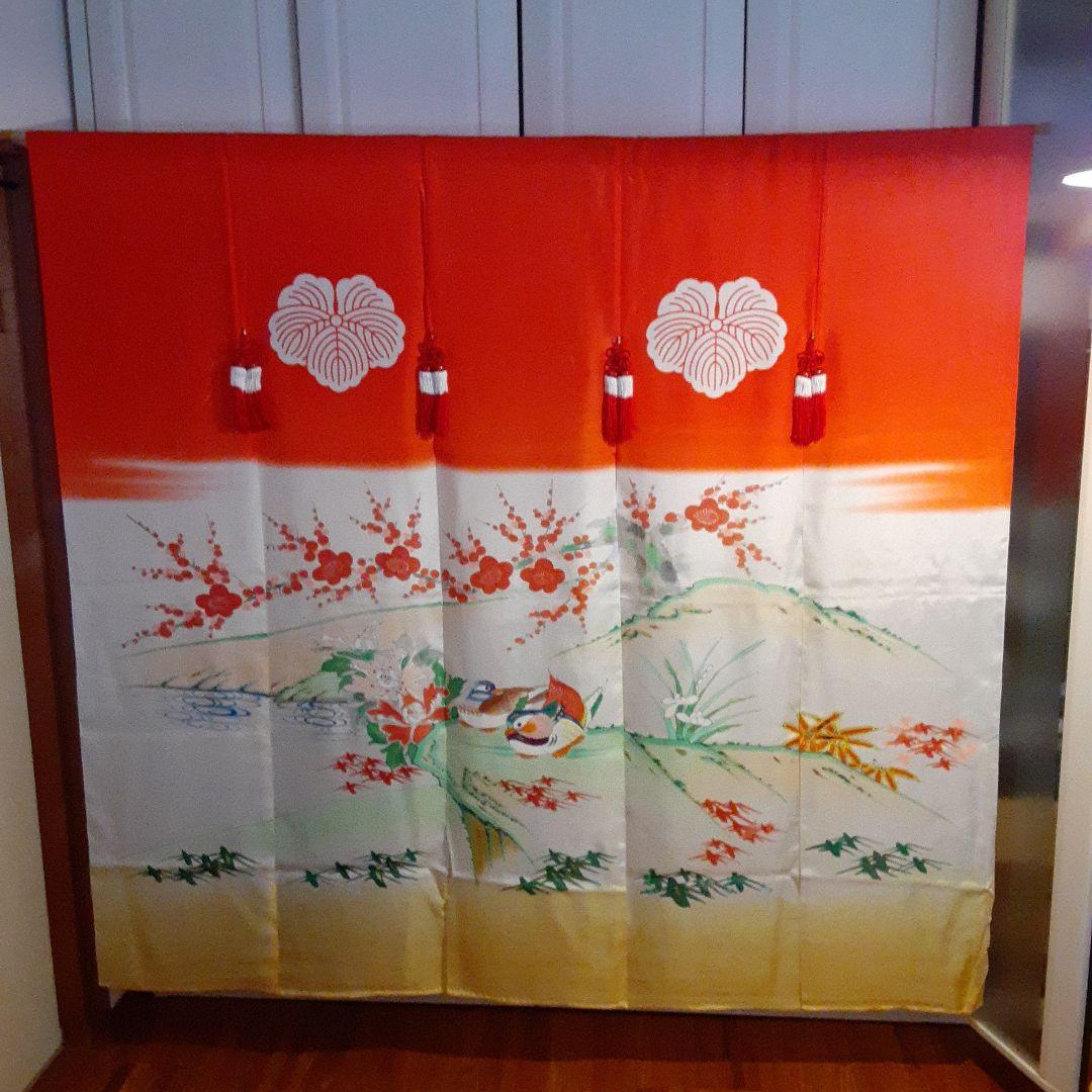 花嫁のれん　加賀のれん　郷土　おしどり
