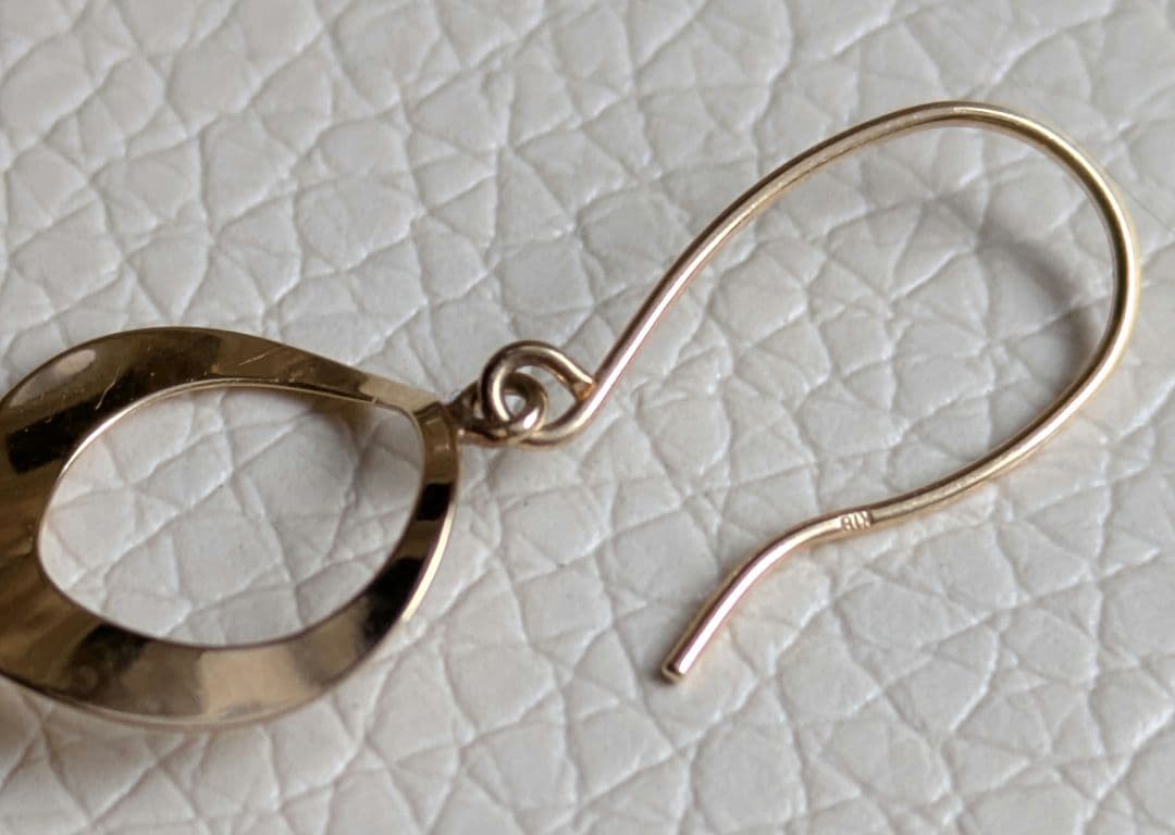 K18PG ピアス　フックタイプ