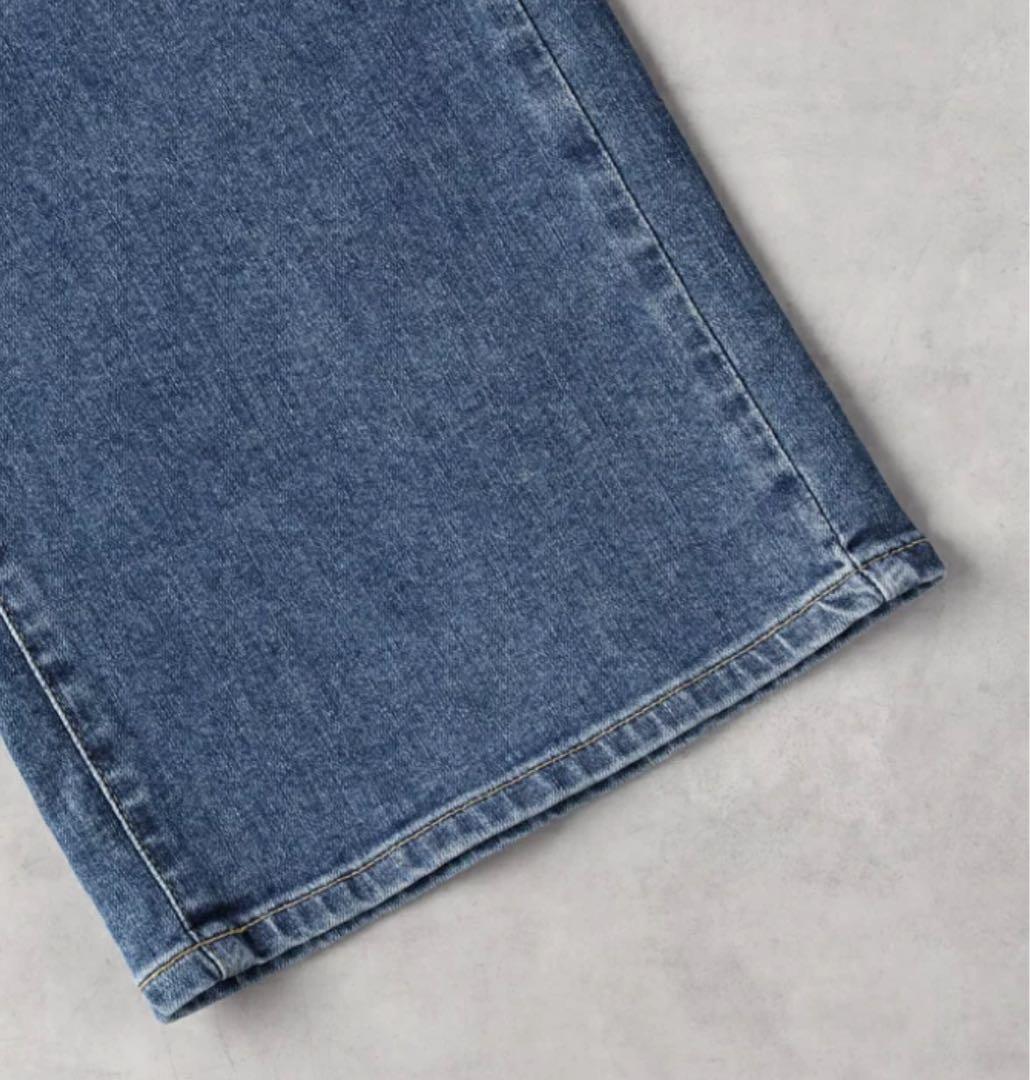 【未使用品】SOMETHING LISA レースアップワイドデニムパンツ　S