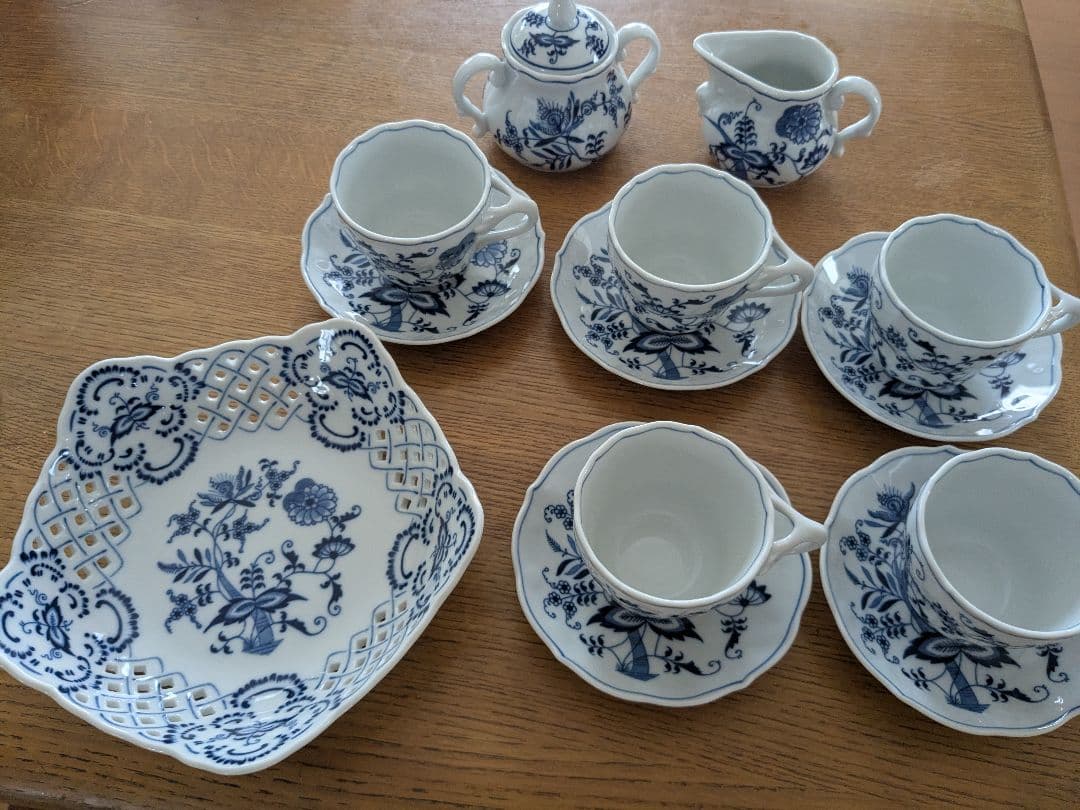 【期間限定セール中】美濃焼ブルーダニューブ　ティカップセット 陶磁器