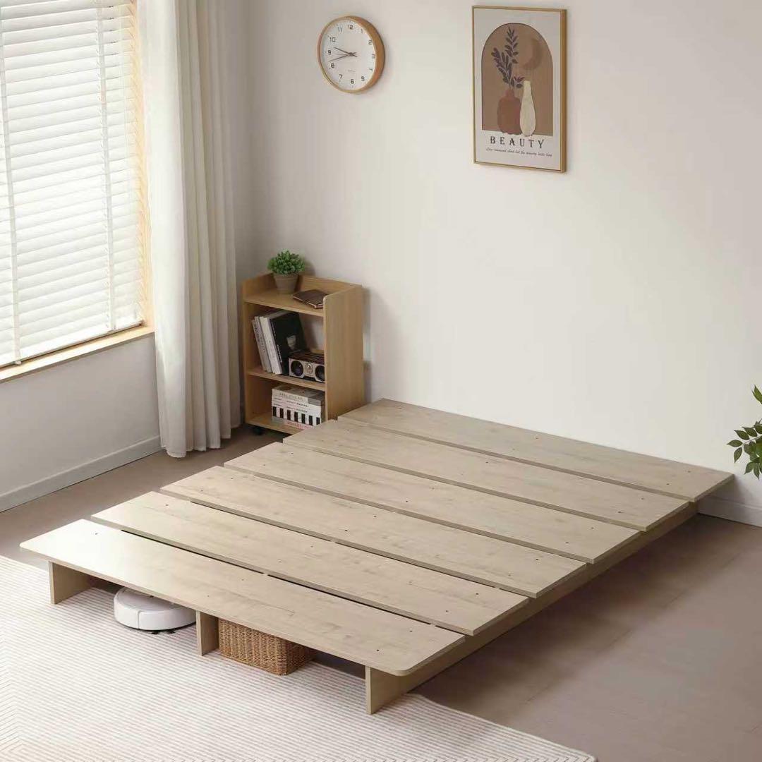 【新品】ステージ式ローベッド 幅120cm コンパクト