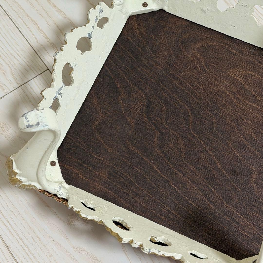 ロココ調 アンティーク風 スツール オットマン ゴブラン 花柄