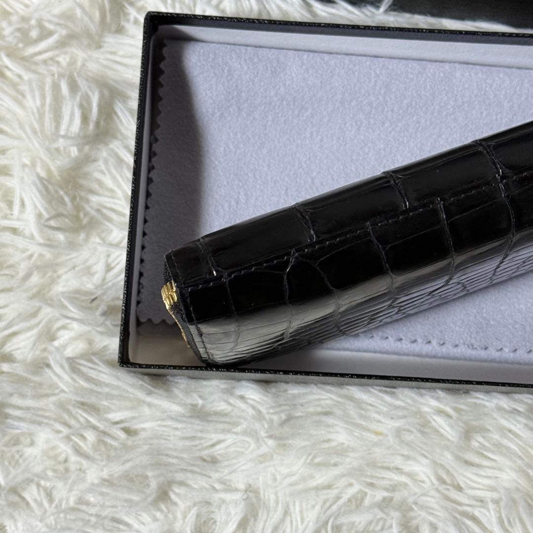 ⭐️美品⭐️　池田工芸　JRA クロコダイル　ポロサス　ゴールドパイソン　黒