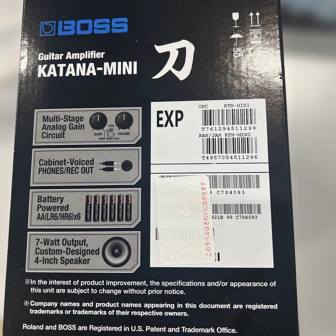 BOSS KATANA-MINI ポータブルアンプ