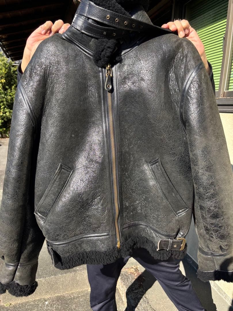 AVIREX B-3 ムートンジャケット フライトジャケット シープスキン