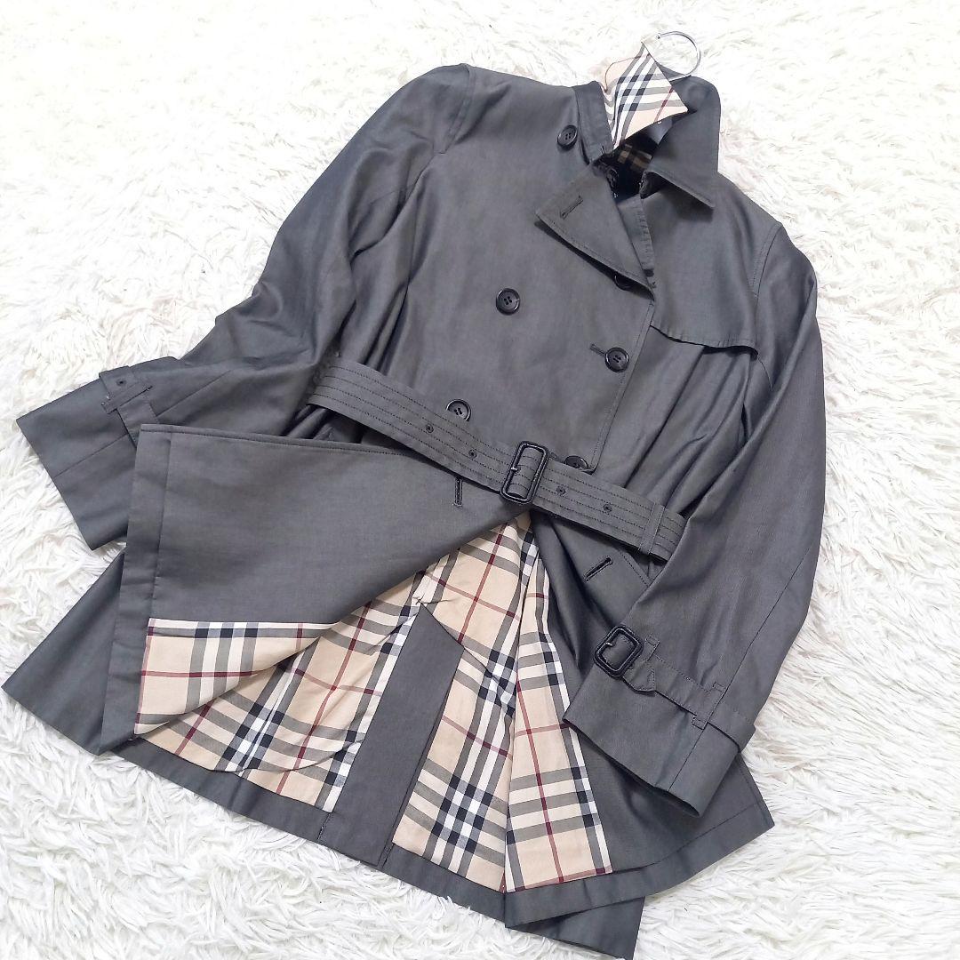 ●良品●　BURBERRY　ノバチェック　トレンチ　スプリングコート　ベルト