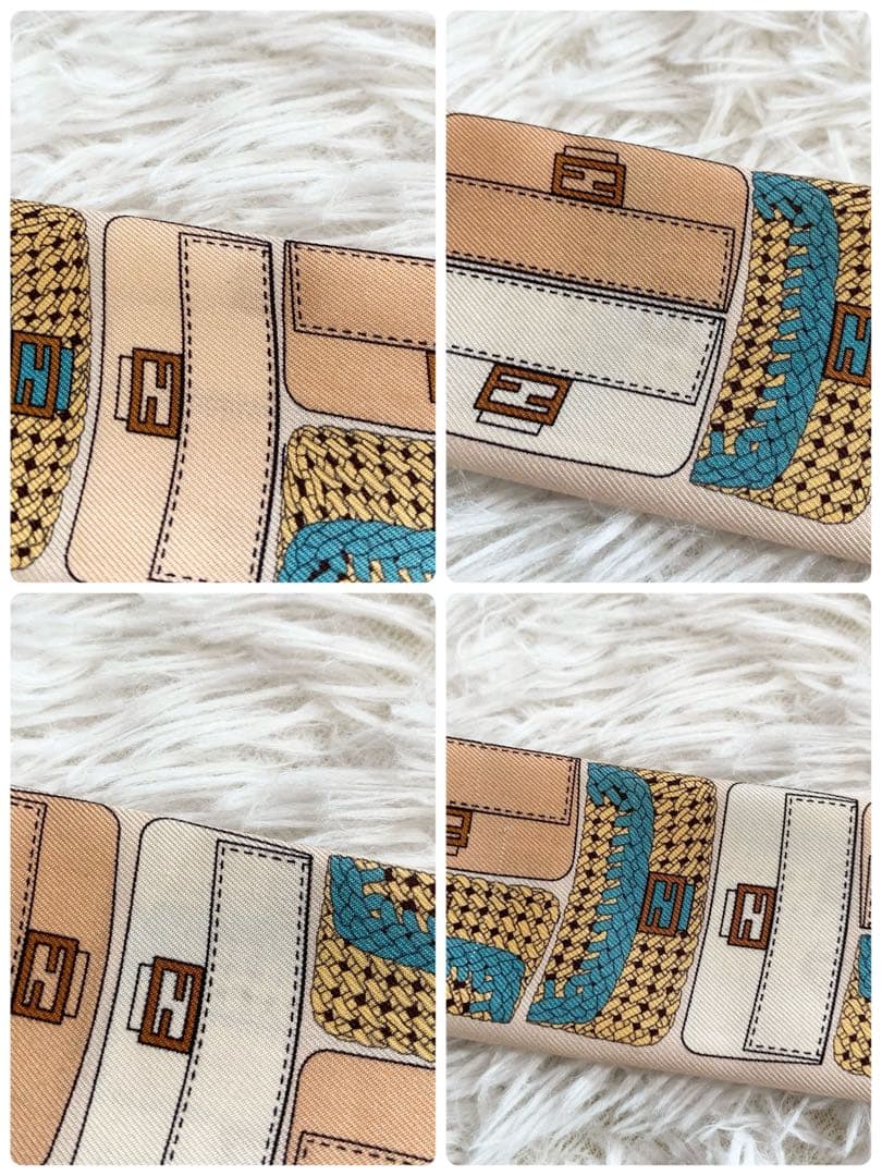 FENDI　フェンディ　マンマバケット柄　ラッピー　FFロゴ　ズッカ　スカーフ