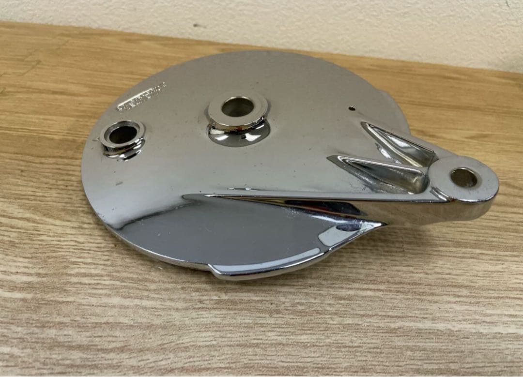 GS400純正ブレーキパネル　メッキ加工品　美品