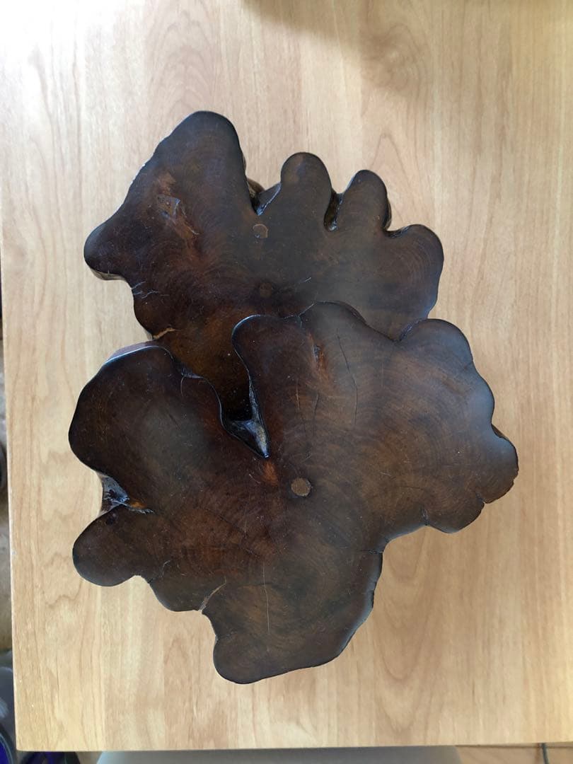 【昭和レトロ】木製葉型置物