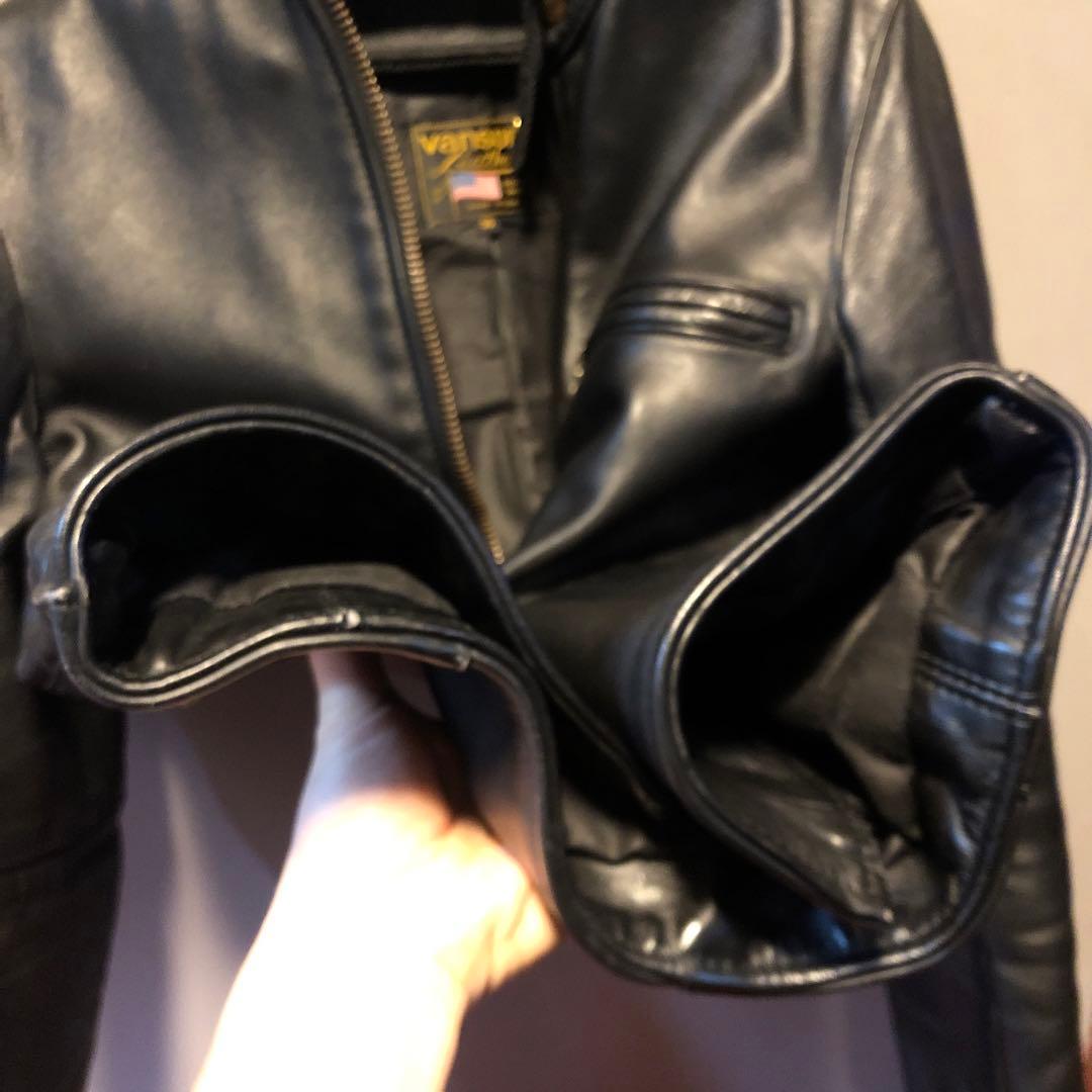 【美品】Vanson レザーシングルライダースジャケット 36