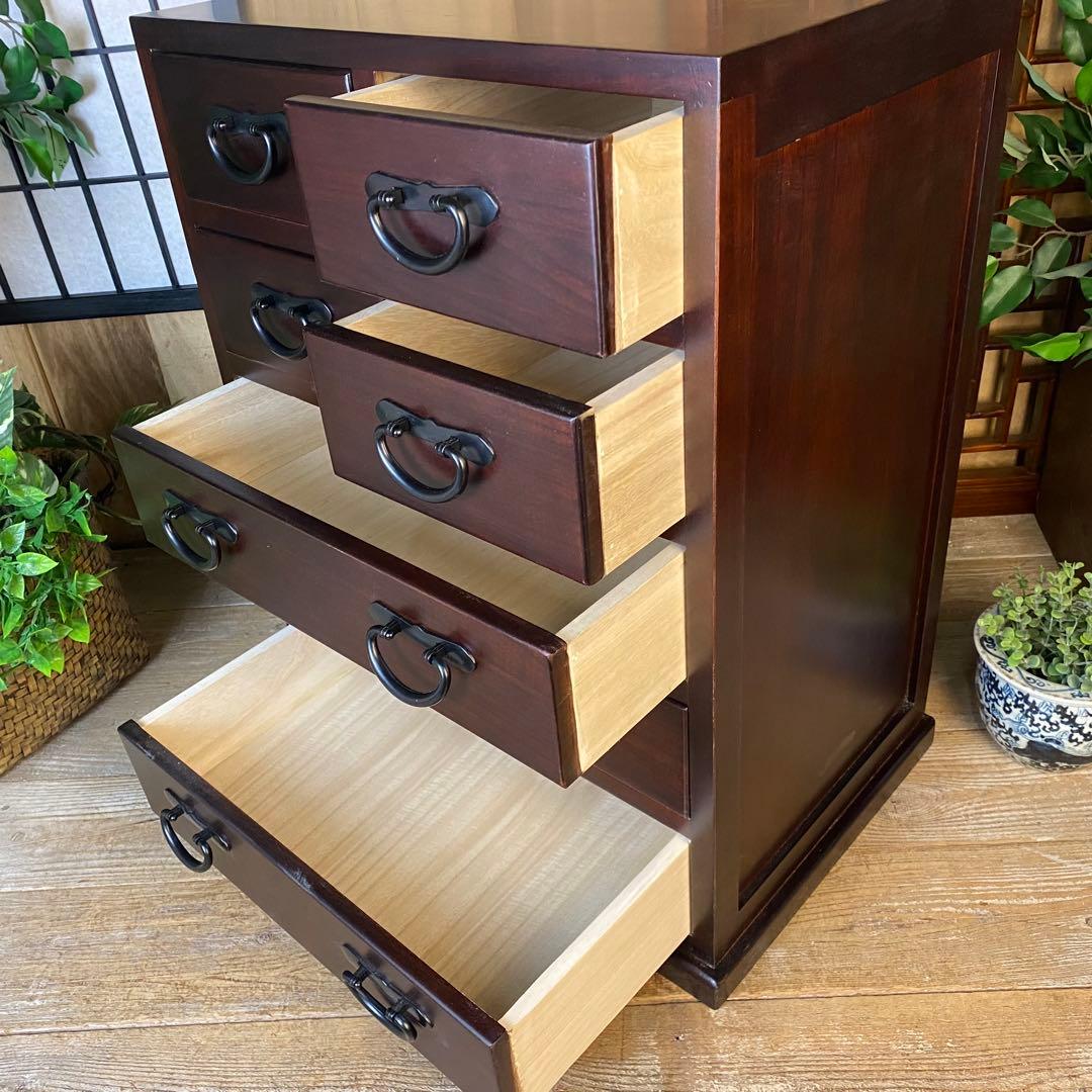 大幅値下げセール中！民芸家具桐材多引き出しチェストタンスD48㎝×65㎝完成品